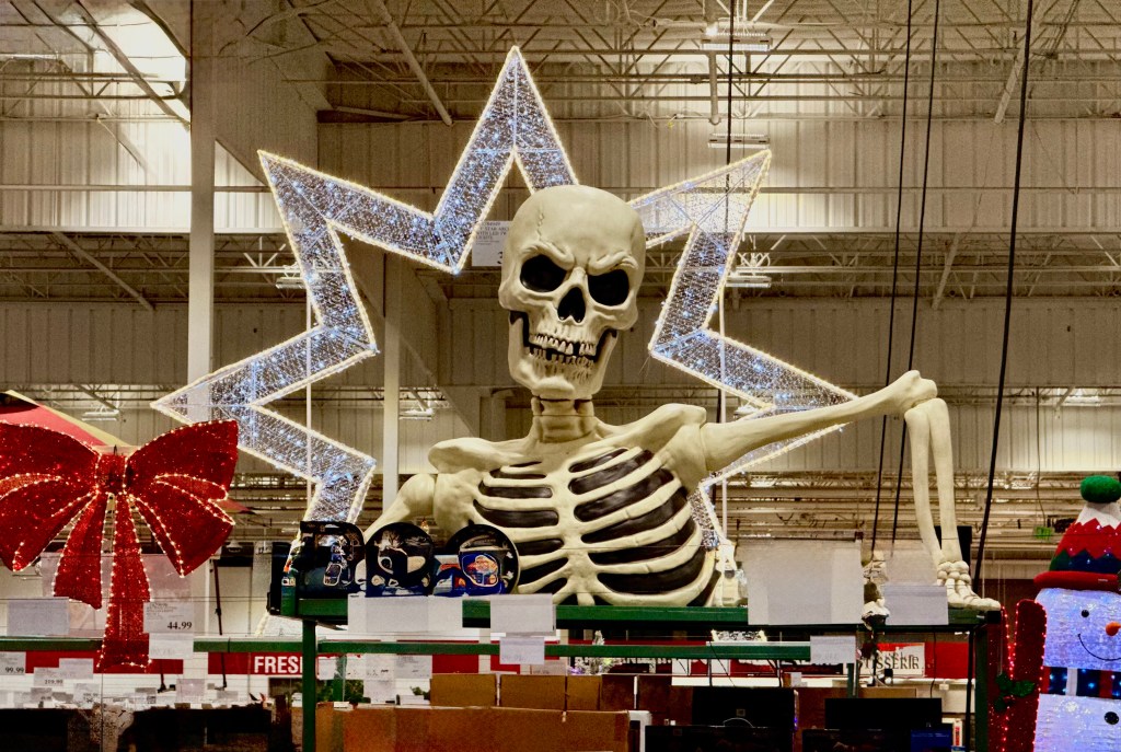 Halloween, Christmas star, Skeleton, layered holidays